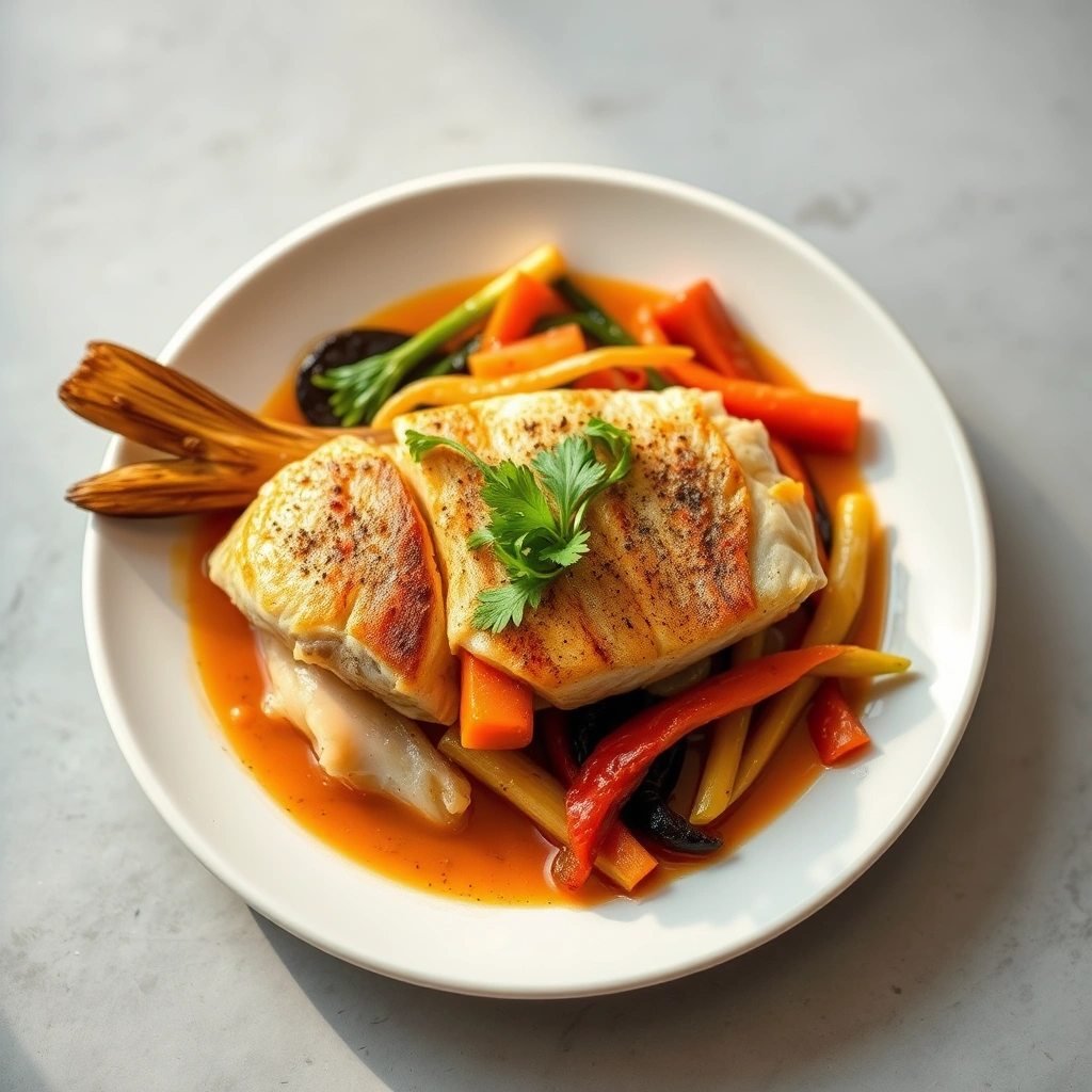 Steamed Fish Veggies